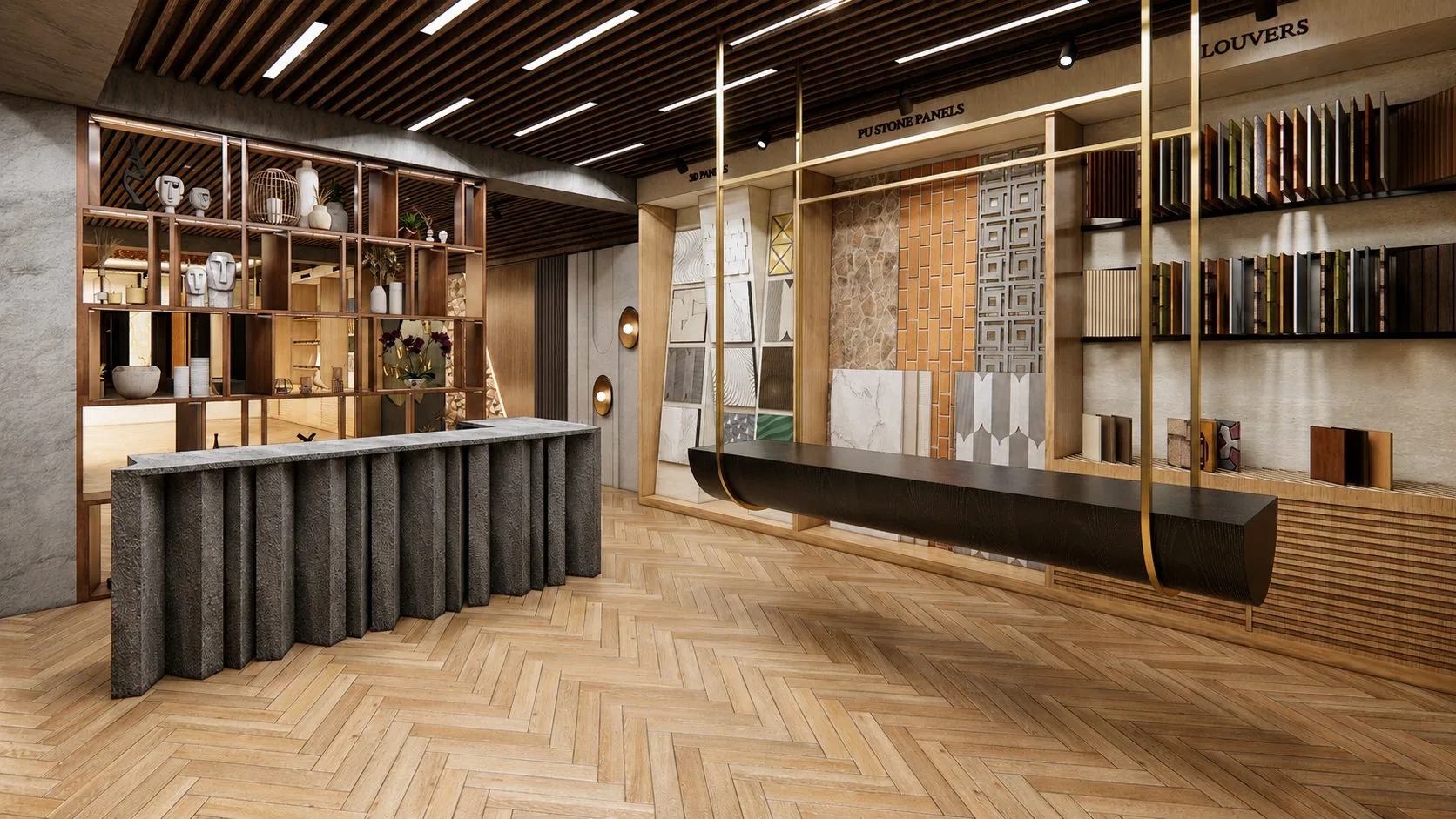 Interior Product Showroom Mohali — material portion VIII
