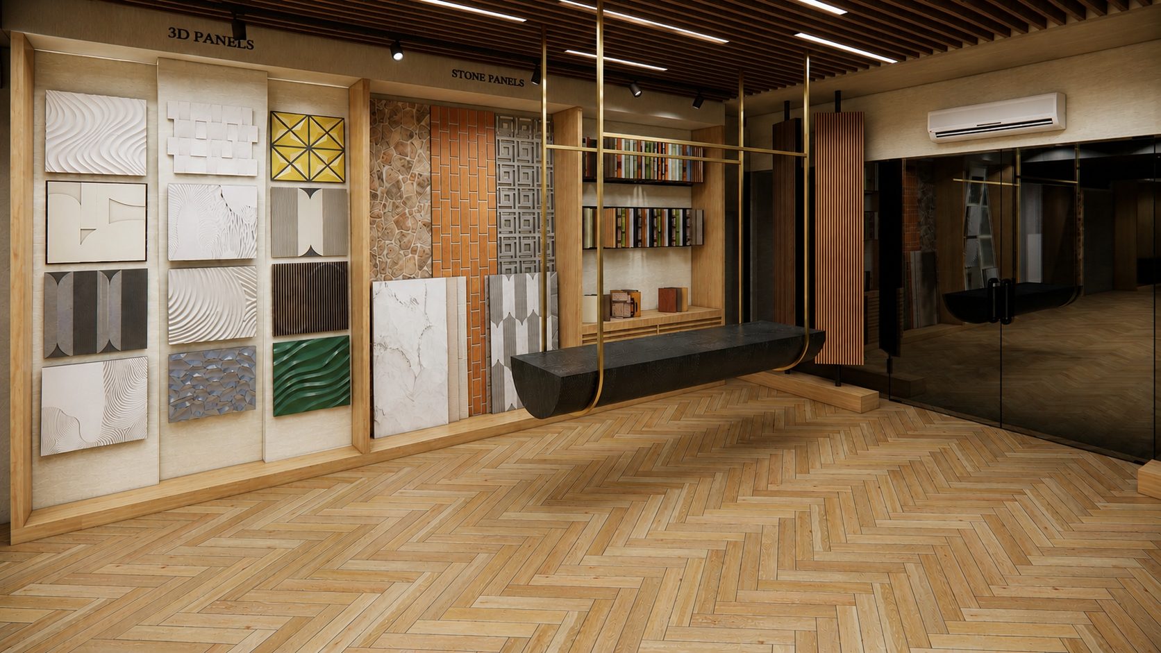 Interior Product Showroom Mohali — display hall view X