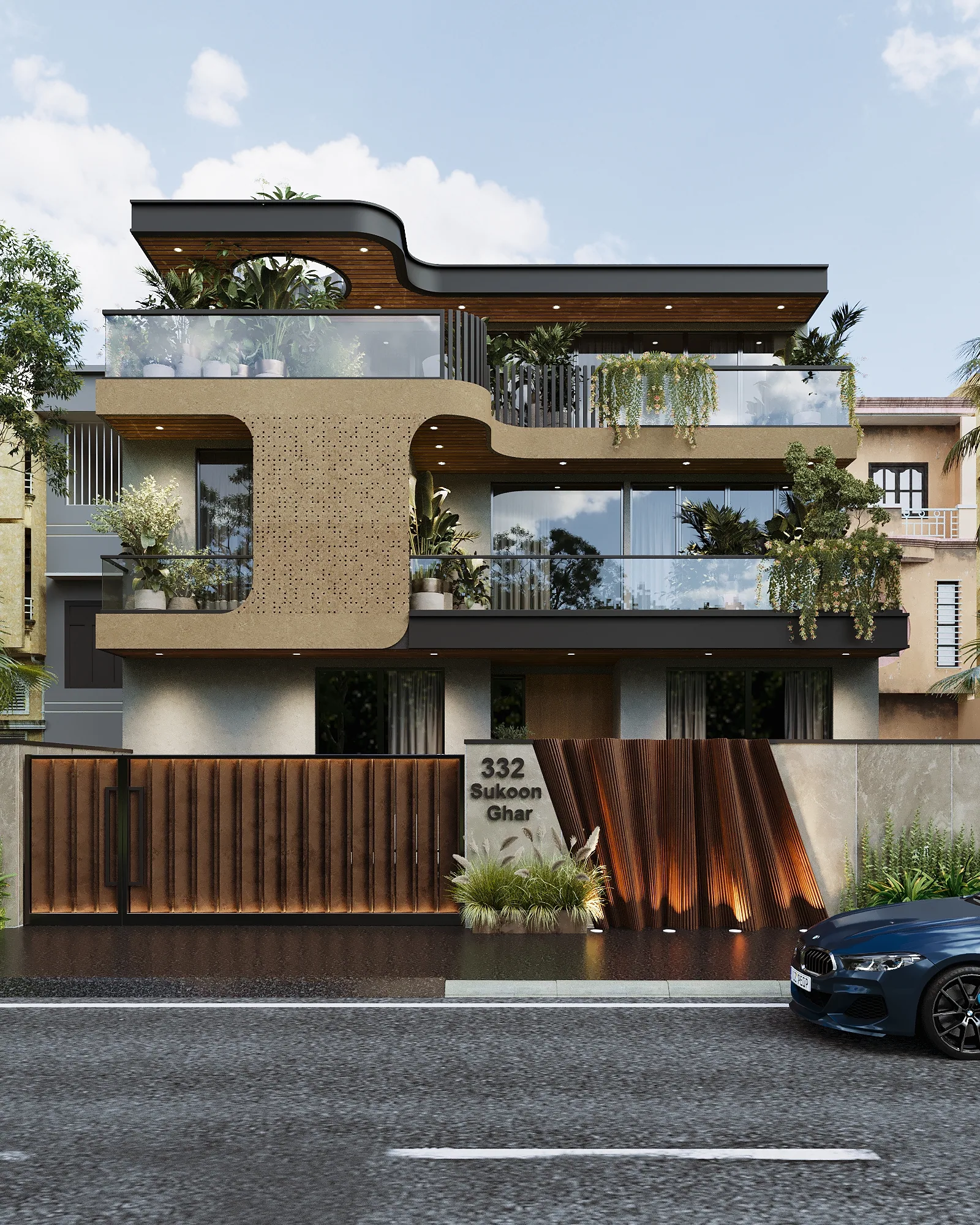 A Private Residence — residential · haryana interior design by Archerior
