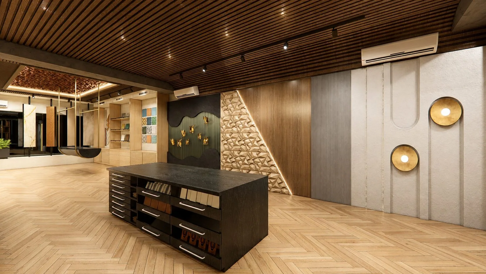 Interior Product Showroom Mohali — material portion II