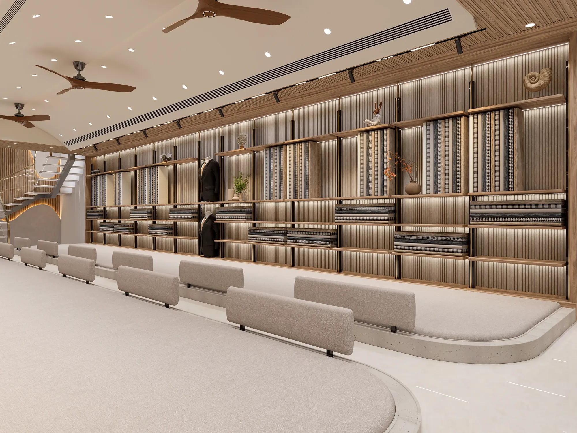 Gulati Silk — gents fabric display run