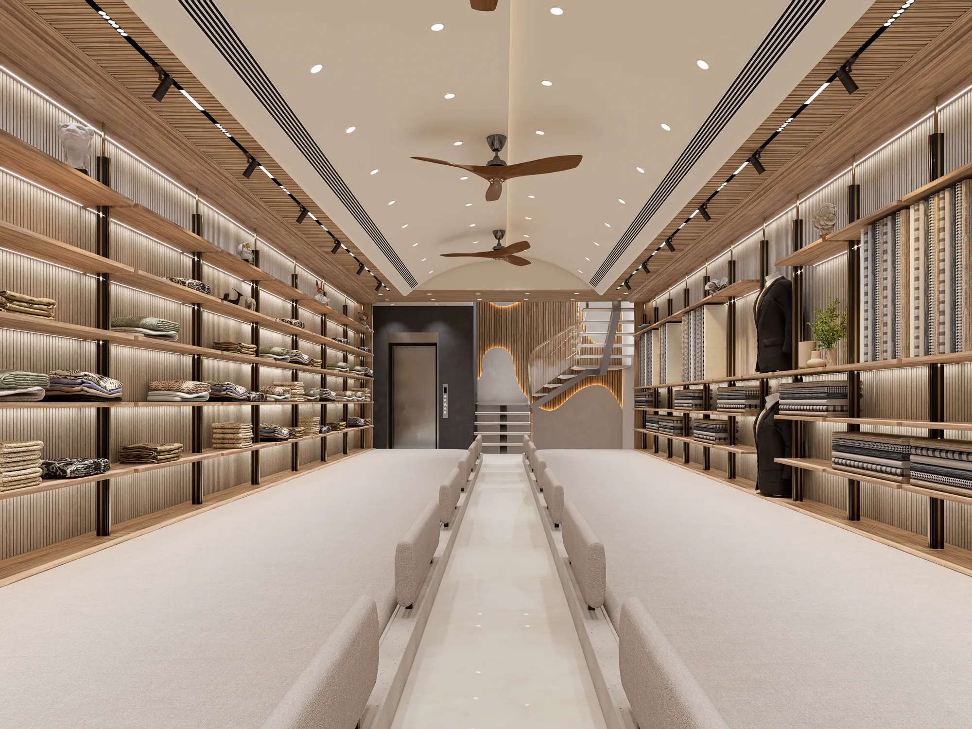 Gulati Silk — gents section seating & counter