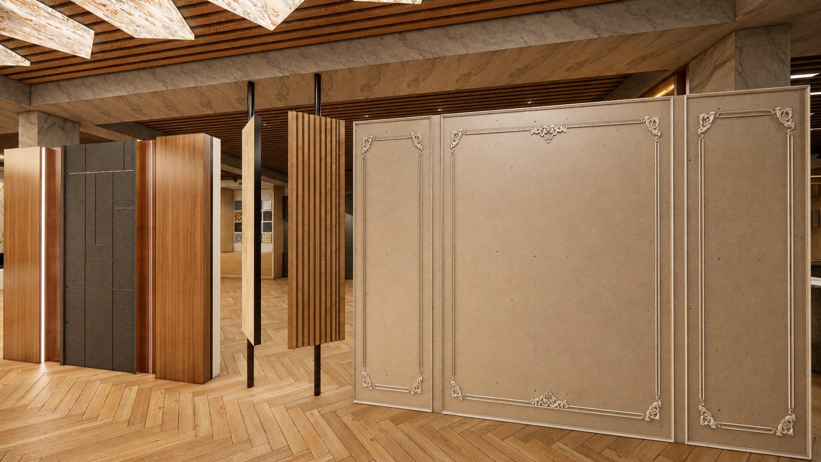 Interior Product Showroom Mohali — material portion V